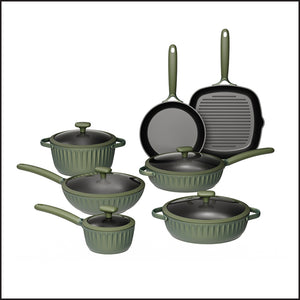 Non-stick luminum cookware set