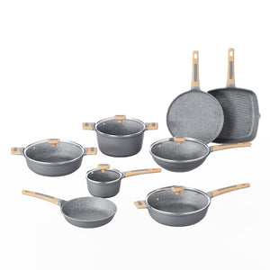 Aluminum cookware set non-stick coating